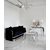 Elegantiška ir moderni sofa glamour MADONNA sidabrinė, juoda OUTLET 