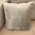 Decorative pillow 40x40, light beige, shimmering, braided keder