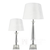 Crystal glamor table lamp, for the bedroom, bedside lamp, New York, low, silver CRISS S 