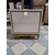 Glamour white gold lacquered bedside cabinet for bedroom Lorenzo S Gold OUTLET 