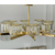 Żyrandol glamour FIORENZO 80 cm luksusowy kryształowy, klasyczny do sypialni, salonu złoty OŚWIETLENIE