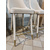 A set of 2 modern upholstered stools, for the dining room, for the island, classic, New York, gold CAPRI 