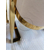 Modernus spalvingas naktinis staliukas, smėlio spalvos, auksinis, šoninis staliukas su stalčiumi AMORE OUTLET 