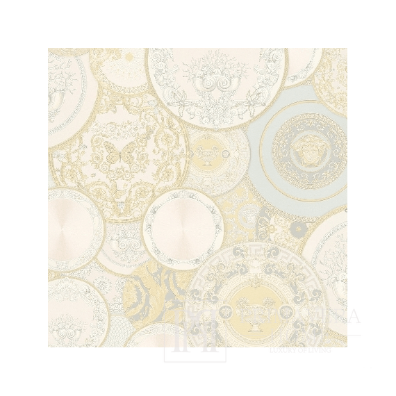 Exklusive glamour wandtapete Versace III Home beige platten 