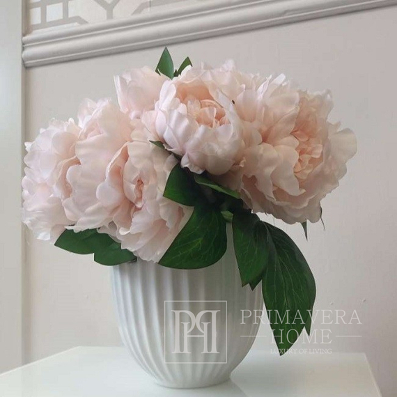 Bouquet of artificial flowers, decorative, elegant, salmon peonies 