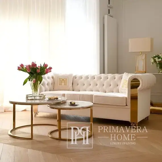 New York glamour sofa modern AVIATOR GOLD 