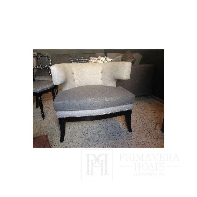 Upholstered armchair in American New York style BOSTON