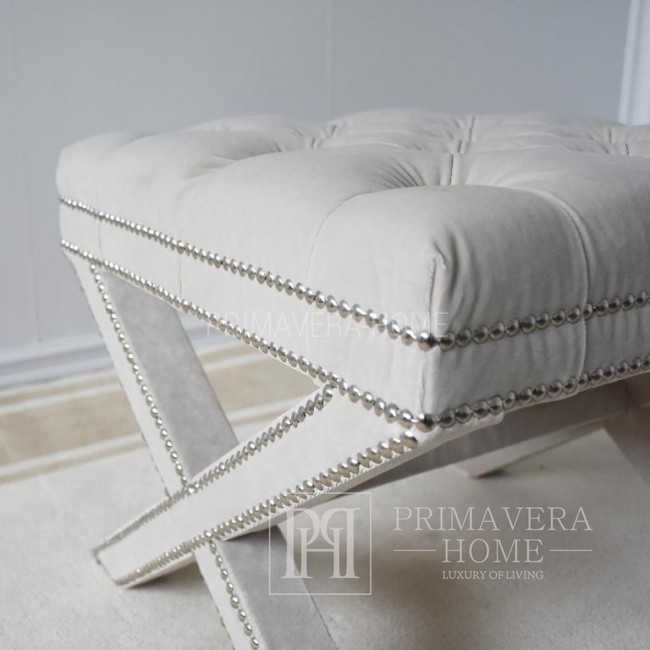 Upholstered quilted velour Ricardia style 