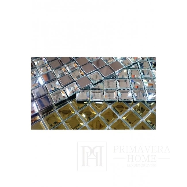 Diamond glass mosaic+ Silver MIX KM124