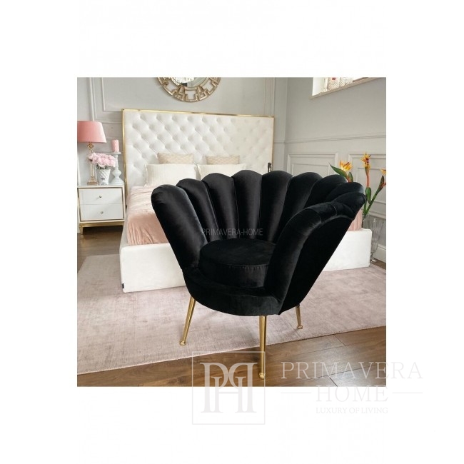 New York glamour chair for hallway bedroom SHELL GOLD 