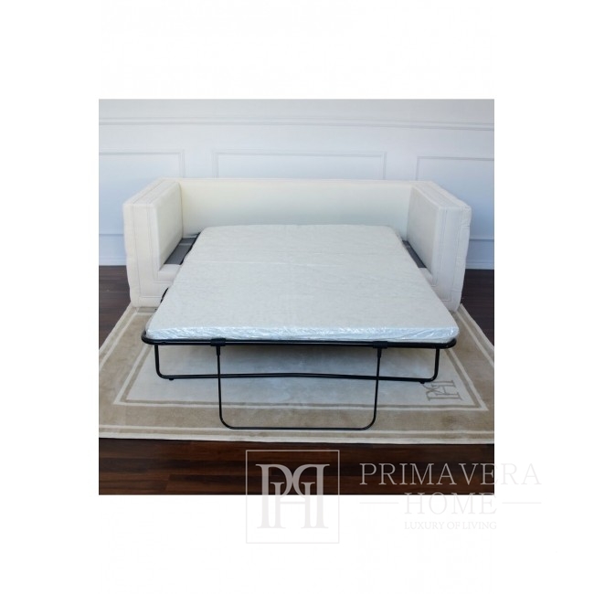 Miegamoji sofa glamour su baltomis dygsniuotomis pagalvėlėmis BIANKA 