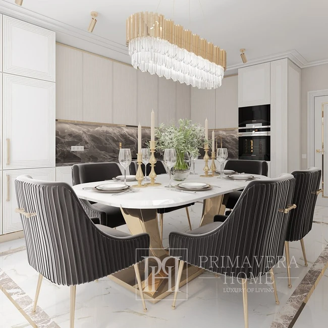 PALOMA gold dining chair black