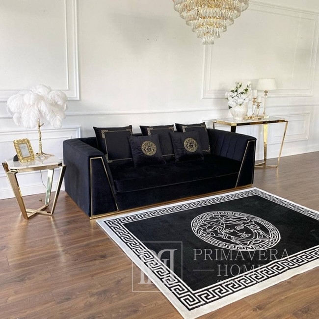 A modern black and white rug MEDUZA 