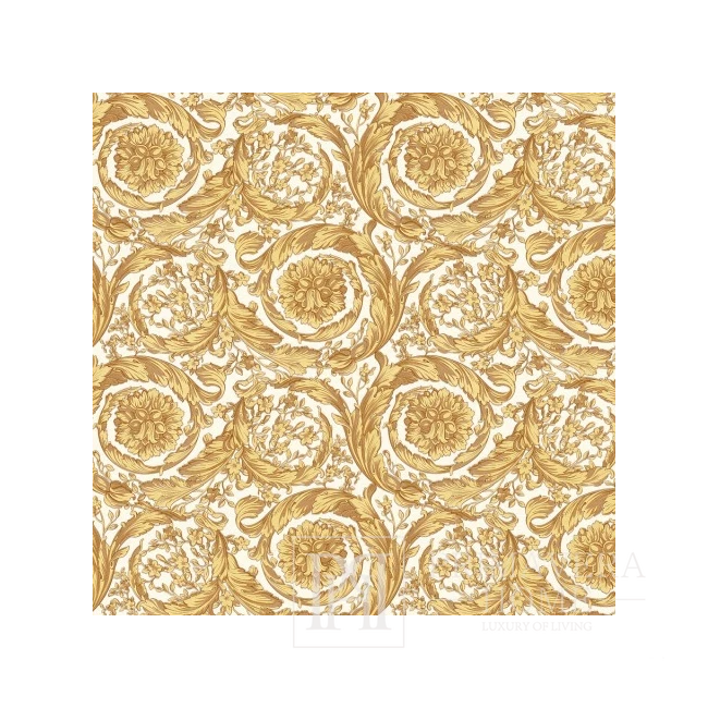 Wallpaper Versace Barocco Flower Gold/Cream Metallic