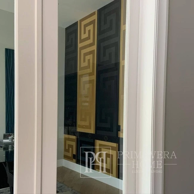Versace GREEK glamor wallpaper geometric Greek gold satin pattern