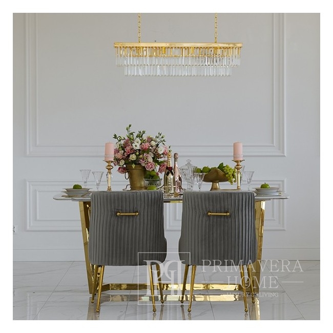 PALOMA Gold Dining Chair Gray 