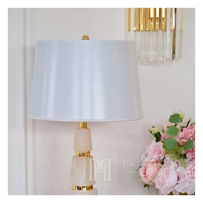Table lamp with a conical base gold marble luxury - GIANNA New York Art Deco
