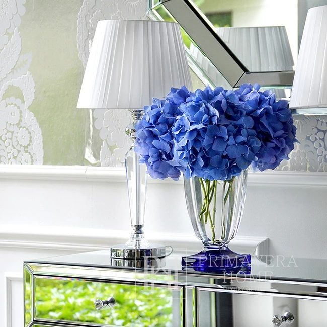Silver crystal table lamp in the glamor style TRINITY New York hamptons