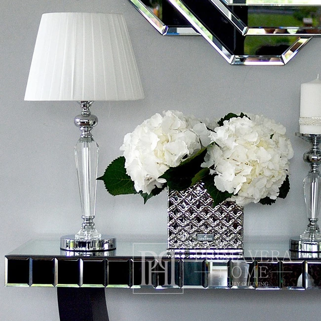 Silver crystal table lamp in the glamor style TRINITY New York hamptons