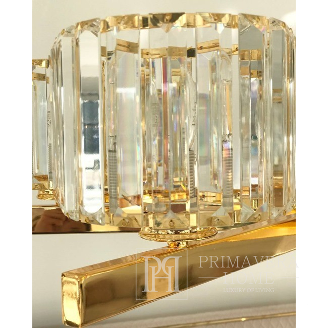 Stilvolle Lampe Kronleuchter Hängelampe mit 8 Kristallschirmen Glamour FIORENZO M LICHT