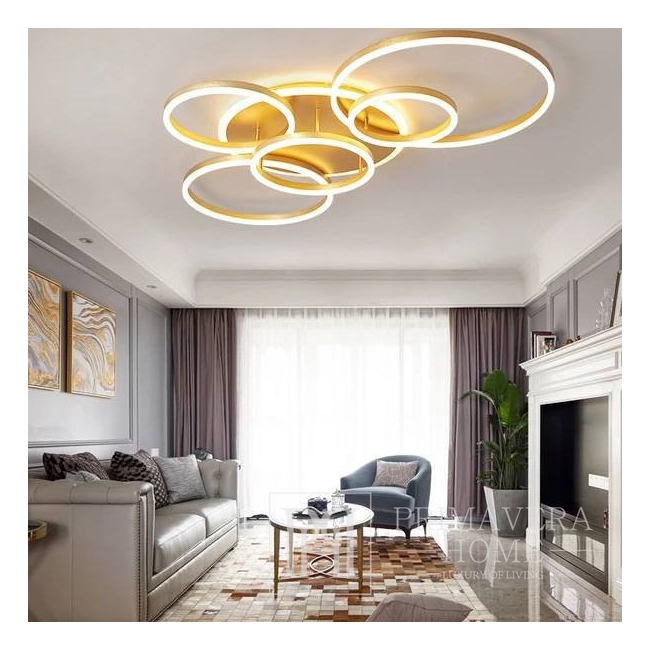 Moderne Art Deco Moderne Gold LED Deckenleuchte für das Wohnzimmer des Schlafzimmers CERICHO 