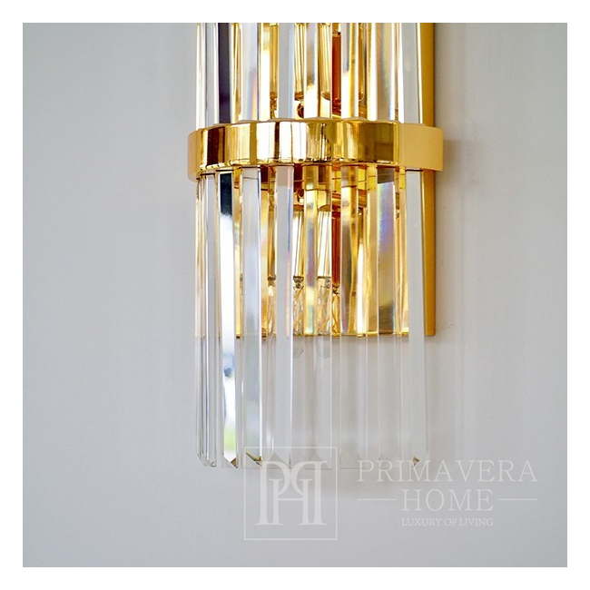 Glamour krištolinis sieninis šviestuvas, auksinis sieninis šviestuvas LUCERNARIO OUTLET 