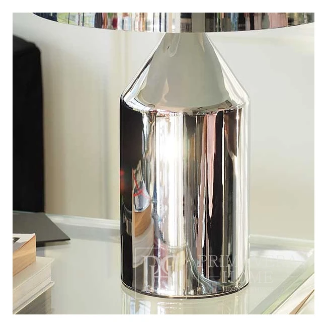 Modern silver table lamp in the AURORA SILVER glamor style OUTLET
