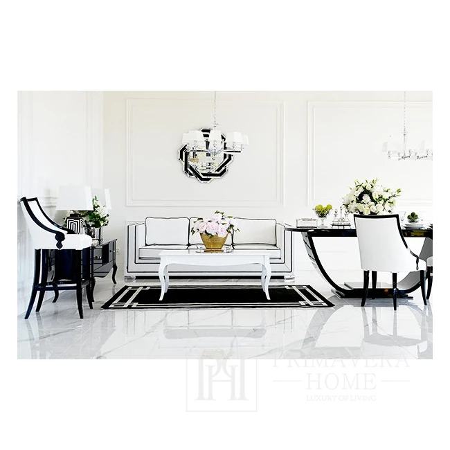 Coffee table to the living room white black high gloss ELENA GLAMOR [CLONE]