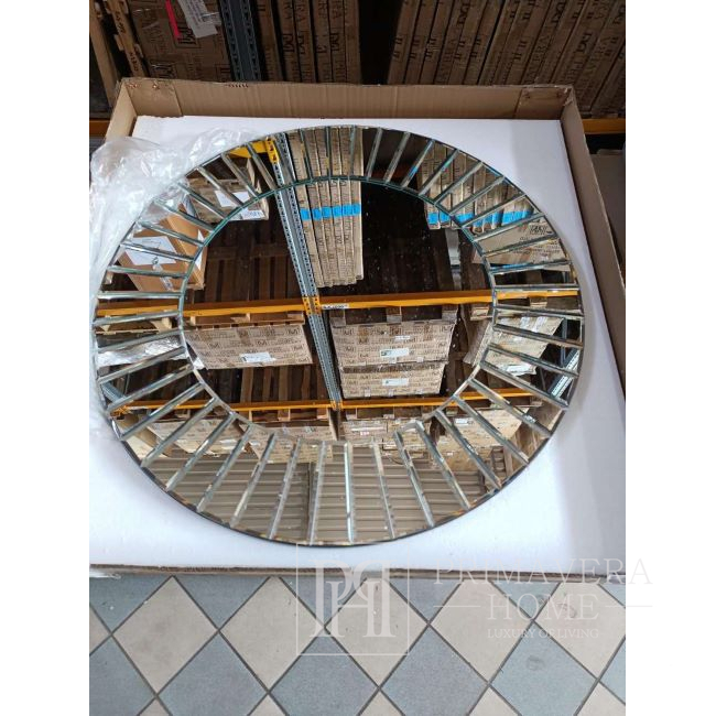 Round, decorative, New York style mirror, glamor SORENTO OUTLET 